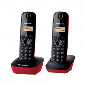 TELÉFONO PANASONIC INALÁMBRICO KX-TG1612 ROJO DUO