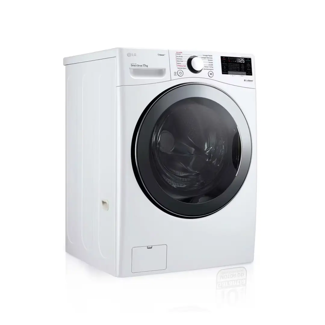 Lavadora LG F1-P1CY2W en color blanco, con capacidad de 17 kg, 1100 RPM y eficiencia energética clase E, ideal para grandes cargas y un lavado eficaz - Electrocash
