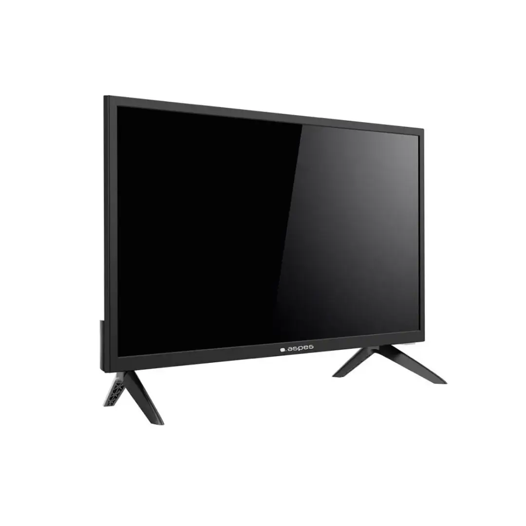 Imagen frontal del televisor LED ASPES ATV024 de 24 pulgadas, con entrada HDMI y función Modo Hotel, ideal para habitaciones o segundas estancias, disponible en Electrocash.