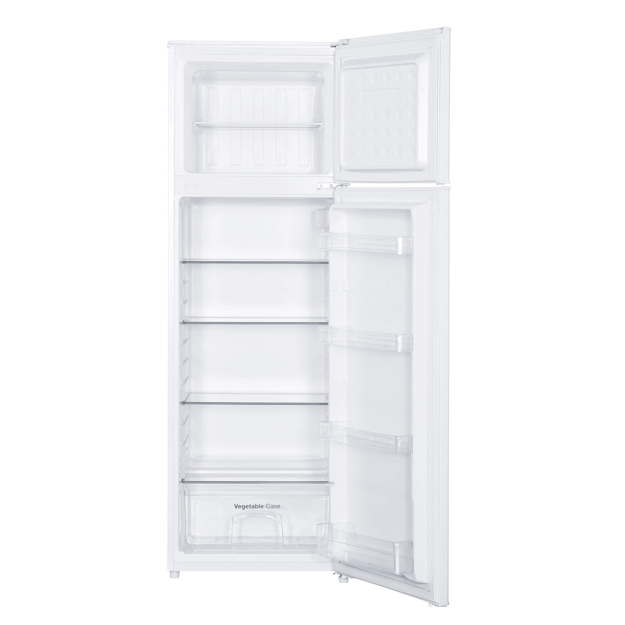 Réfrigérateur 2 Portes FRIGO 235L - Classe E, Blanc, Dimensions H145 X L54 X P57 Cm, Dégivrage Auto, 42L Congélateur
