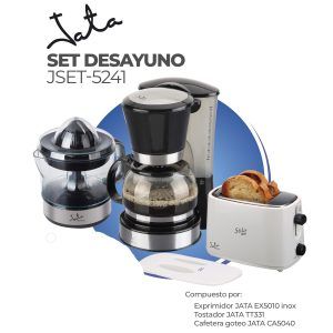 SET DESAYUNO JATA JSET5241 EXPRIMIDOR, TOSTADOR Y CAFETERA GOTEO