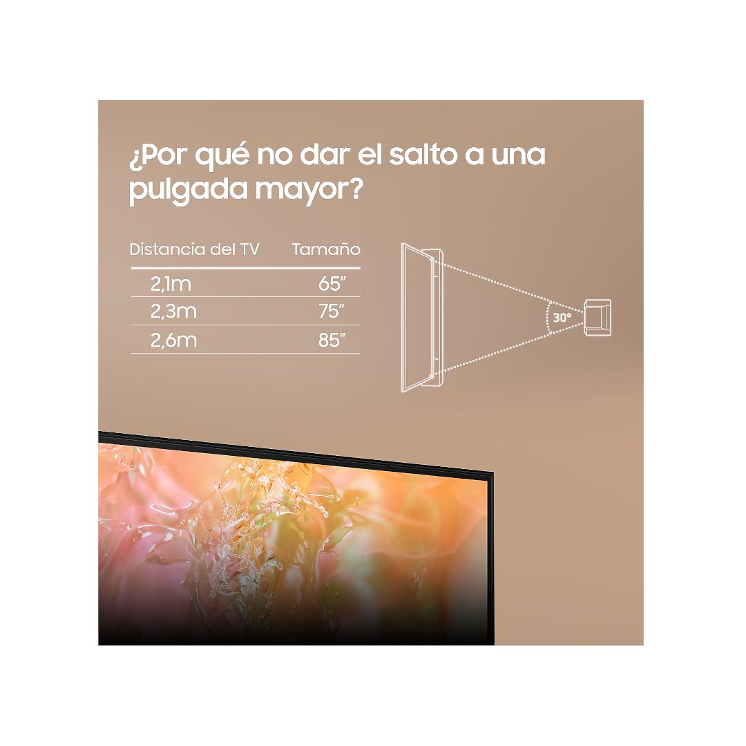 LED 55" Samsung TU55DU7105KXXC - mayor pulgada