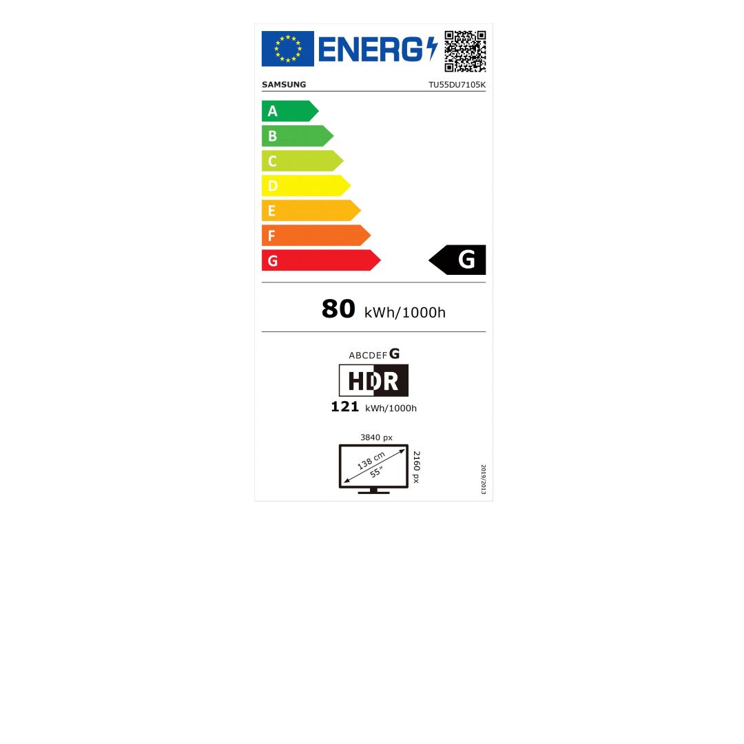 TU55DU7105KXXC Ficha energética