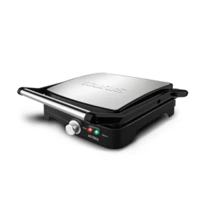 Imagen principal del grill doble Asteria de Taurus, con una potencia de 2200W y dimensiones de 28x22 cm, ideal para cocinar diversos alimentos de manera eficiente, disponible en Electrocash