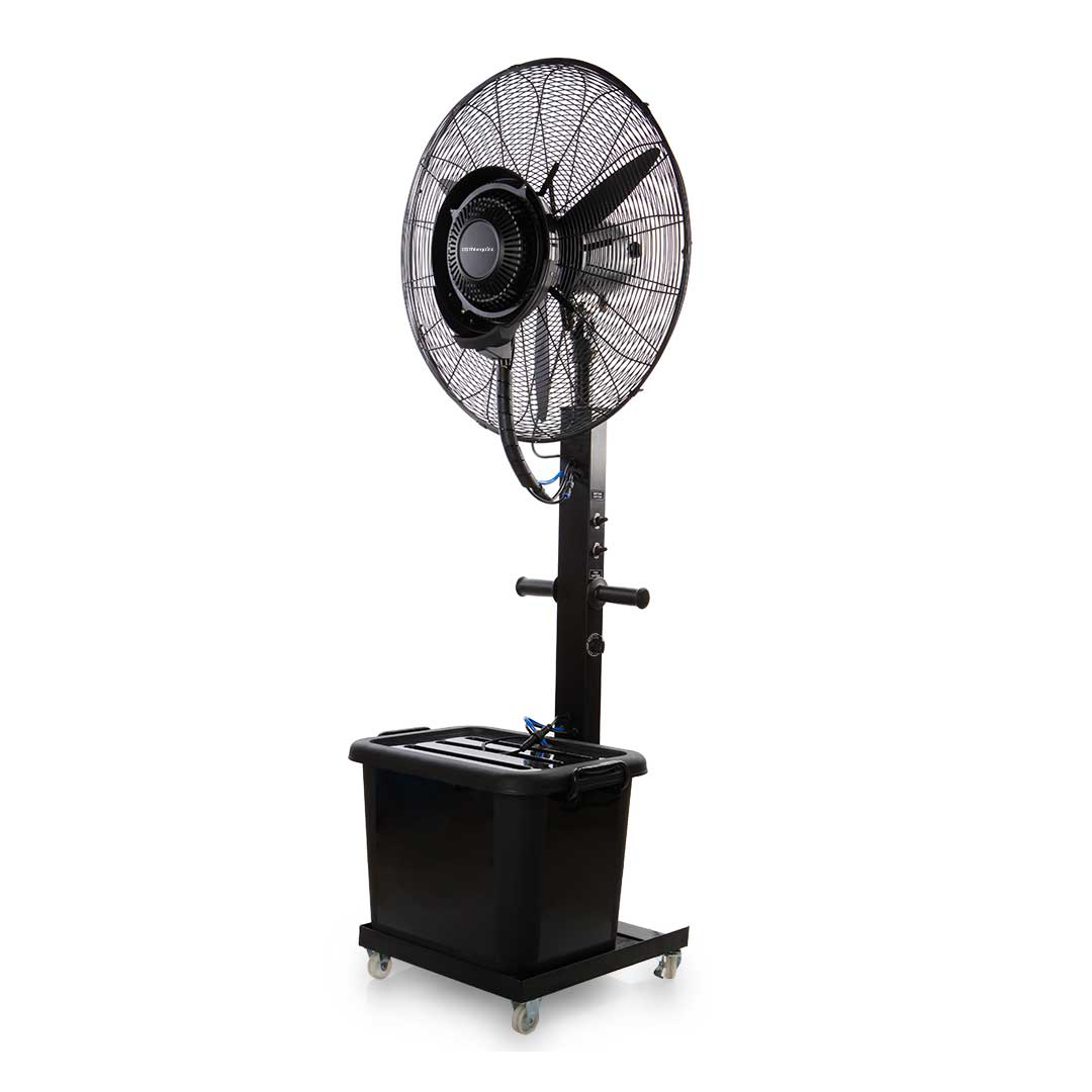 Imagen principal del ventilador nebulizador SFA-8000 de Orbegozo, con una potencia de 250W y capacidad de 40 litros, ideal para refrescar grandes espacios con eficacia, disponible en Electrocash
