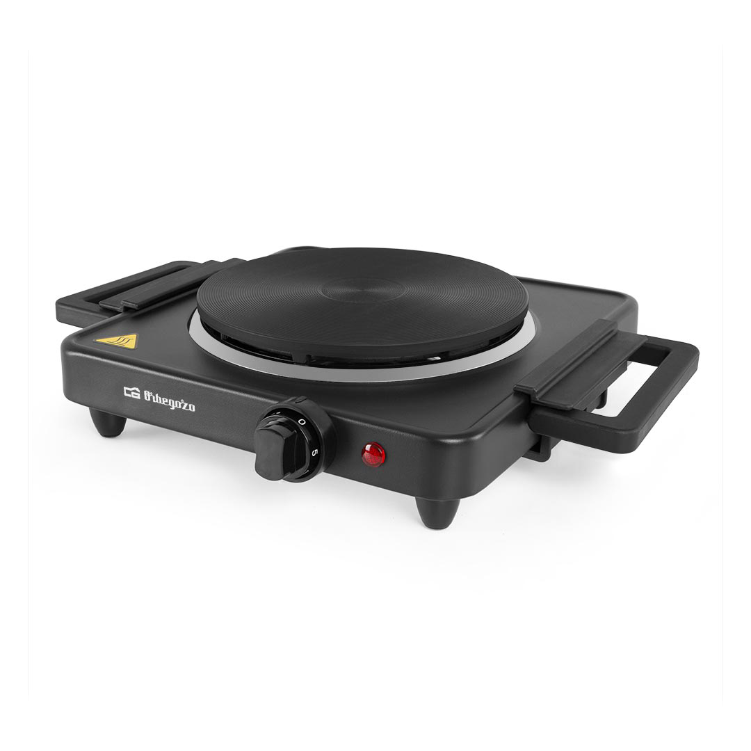 Imagen principal de la cocina portátil PE-2815 de Orbegozo, con una zona de cocción de 18.5cm y asas para fácil manejo, ideal para cocinar en espacios reducidos y cocinas móviles, disponible en Electrocash
