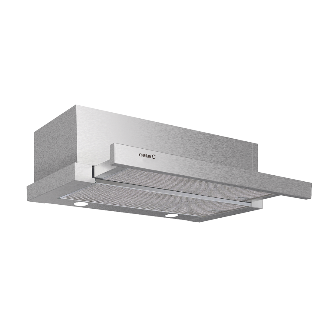 Imagen principal de la campana extraíble Extender-600 Cata en acero inoxidable, de 60cm, destacando su diseño y funcionalidad, disponible en Electrocash