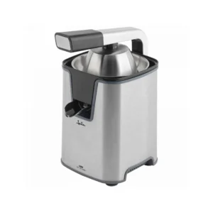 Imagen principal del exprimidor de brazo JEEX-1155 de Jata, con una potencia de 600W, acabado en acero inoxidable y dos conos para diferentes tamaños de cítricos, disponible en Electrocash