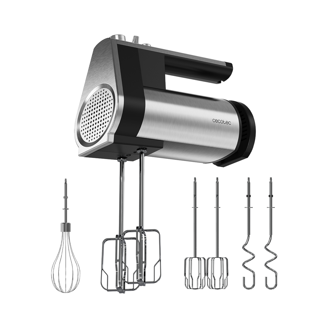 Imagen principal de la batidora de varilla 04385 Powertwist 500 de Cecotec, con una potencia de 500W, ideal para mezclar y batir ingredientes de manera rápida y eficiente, disponible en Electrocash