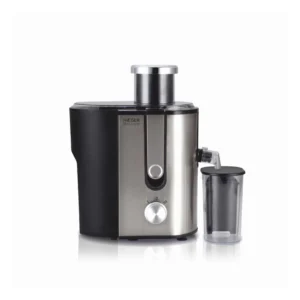 Imagen principal de la licuadora JE-600 002B Mini de Haeger, con potencia de 600W y vaso de 450ml, ideal para preparar batidos y smoothies de forma rápida y eficiente, disponible en Electrocash