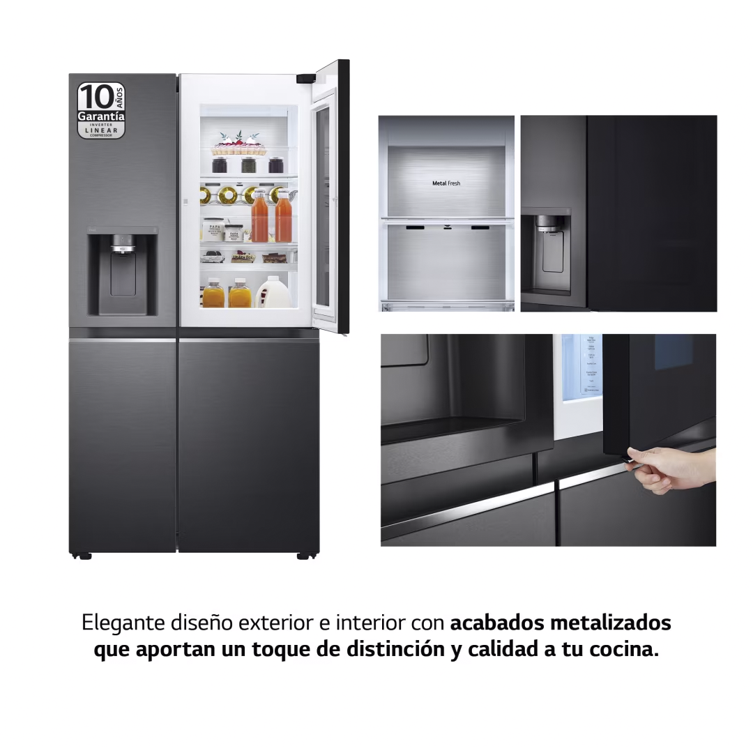 Imagen mostrando el elegante diseño del frigorífico GSXV-90MCDE de LG, que se adapta a cualquier cocina moderna