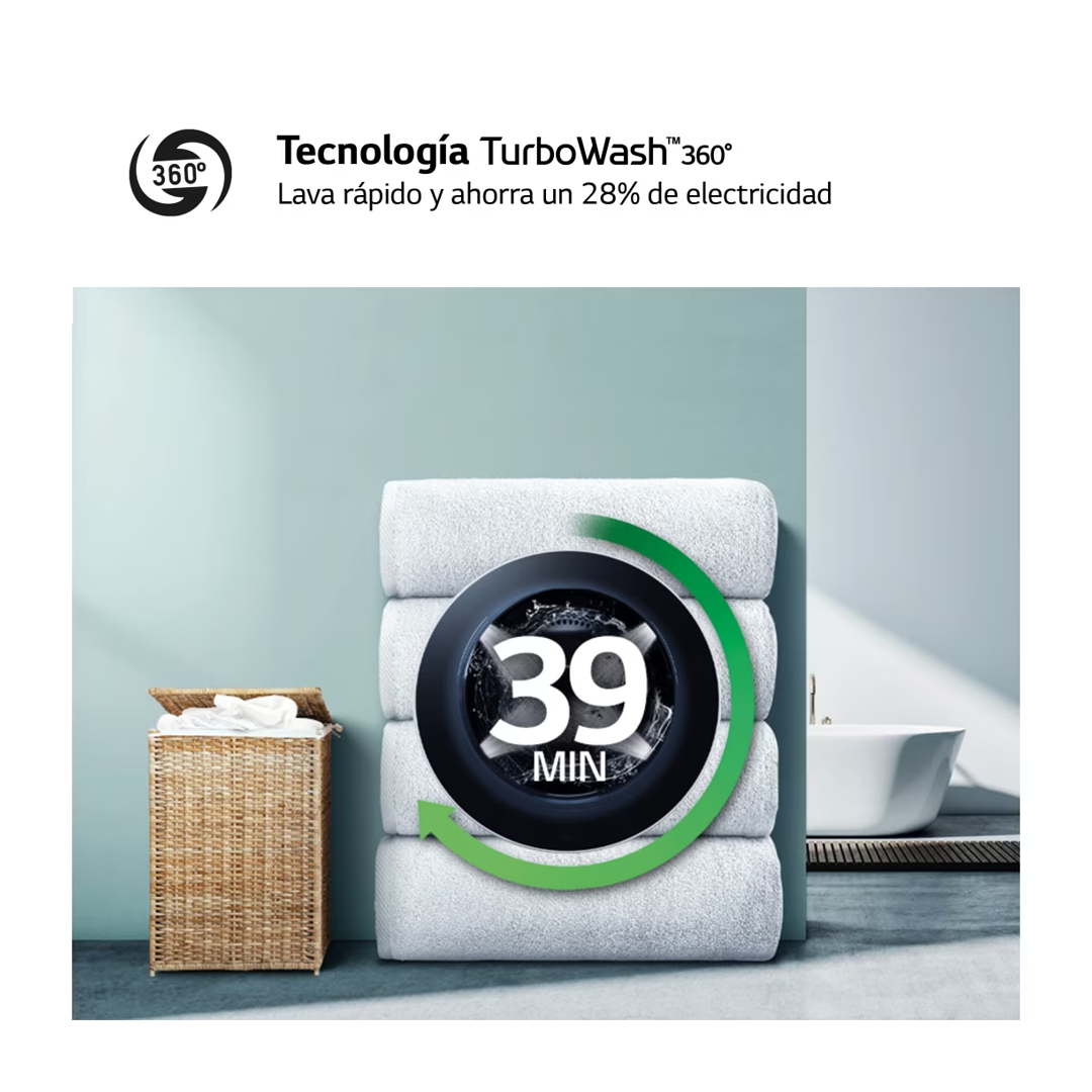 Explora la tecnología TurboWash 360, que ofrece un lavado rápido y eficiente, disponible en Electrocash