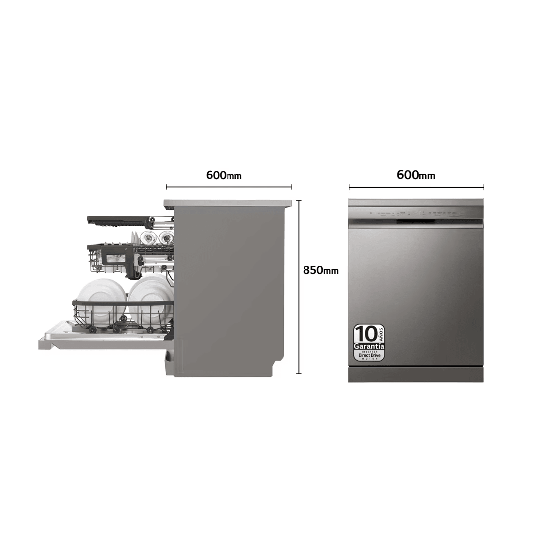 Dimensiones del Lavavajillas Inox 60 DF-355FP LG C - Compra en Electrocash