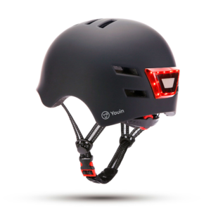 CASCO CON LED FRONTAL Y TRASERO MA1010 YOUIN NEGRO L