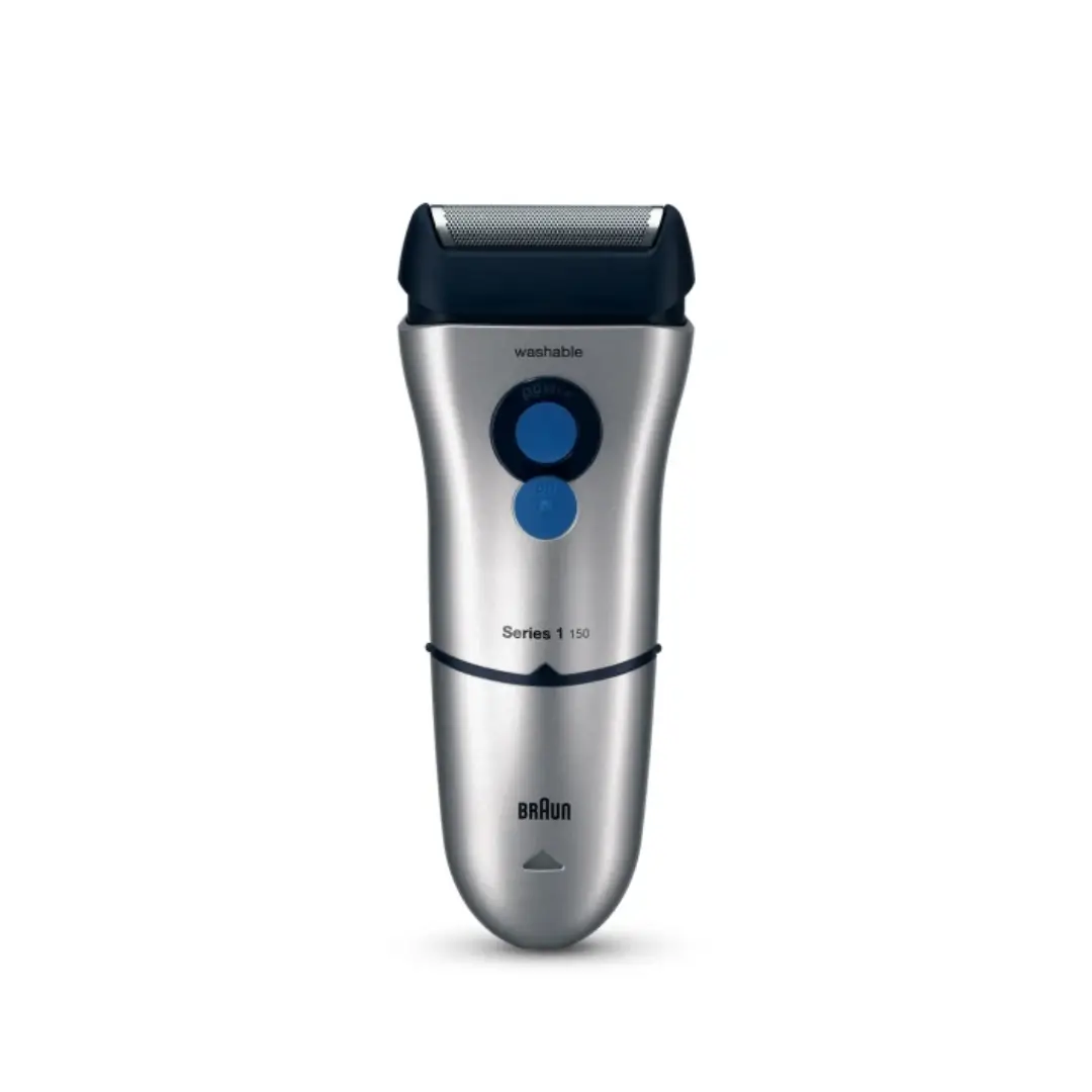 Imagen principal de la Afeitadora 150-S1 Braun con funda, diseñada para 20 minutos de autonomía, disponible en Electrocash