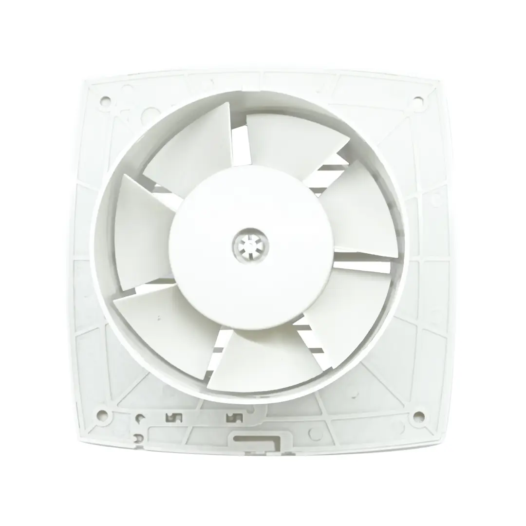 Vista de la parte trasera del extractor B-10 Plus Cata Axial, mostrando las conexiones y el diseño del ventilador