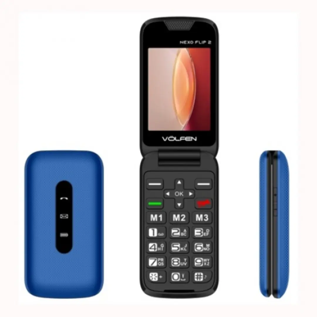Imagen principal del Teléfono Senior Nexo Flip 2 Azul de 2,8 pulgadas y 32GB, disponible en Electrocash