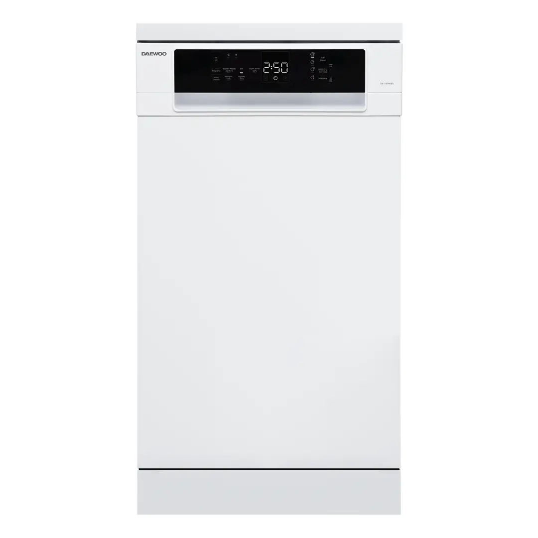 Imagen principal del Lavavajillas 45 Blanco DA1D-5SW0ES de Daewoo, capacidad para 10 servicios, disponible en Electrocash