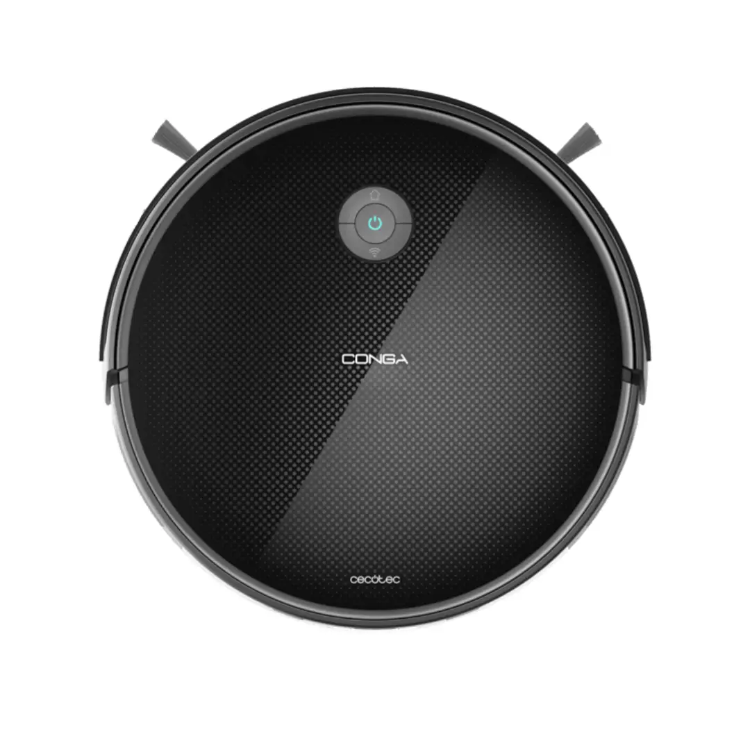 Primer plano del Robot Aspirador Conga 2499 Ultimate de Cecotec, mostrando detalles de su diseño y tecnología, disponible en Electrocash