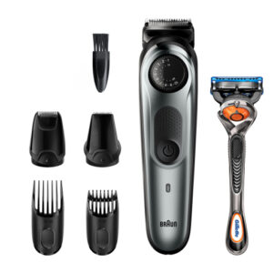 SET AFEITADORA-CORTAPELOS BT7220 BRAUN + GILLETTE PROGLIDE ACCESORIOS