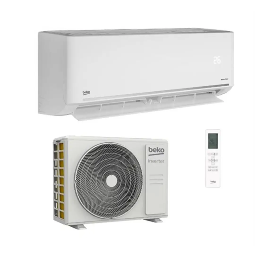 Imagen principal del aire acondicionado Split BEHPG-090 Beko 2250 Frigorías, destacando su elegante diseño y conectividad WIFI