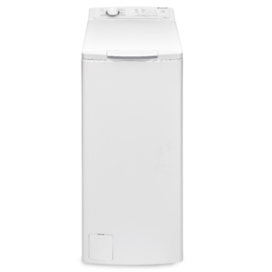 Vista frontal de la Lavadora Carga Superior Blanca BT37026P Brandt con capacidad de 7kg y 1200RPM, disponible en Electrocash