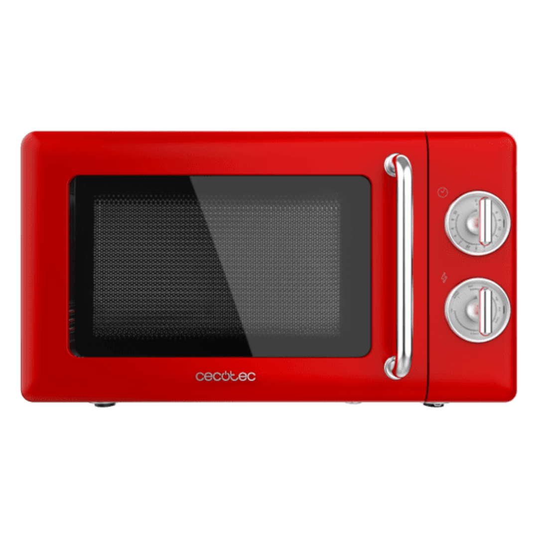 Imagen principal del Microondas 01710 ProClean 3110 Retro Rojo de Cecotec, con grill, capacidad de 20L y 700W de potencia, disponible en Electrocash