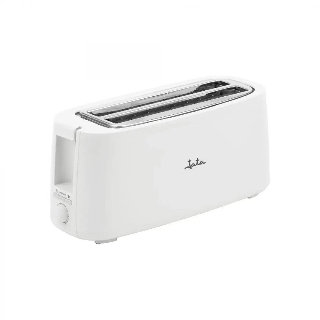Imagen principal del tostador JETT-1584 de Jata en color blanco, con diseño de doble ranura larga y potencia de 1400W