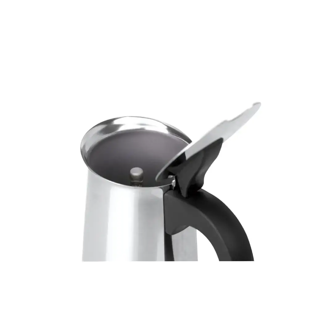 Vista del interior de la cafetera clásica Jata CAX-110, mostrando sus componentes de alta calidad y detalles de fabricación para un café aromático y auténtico