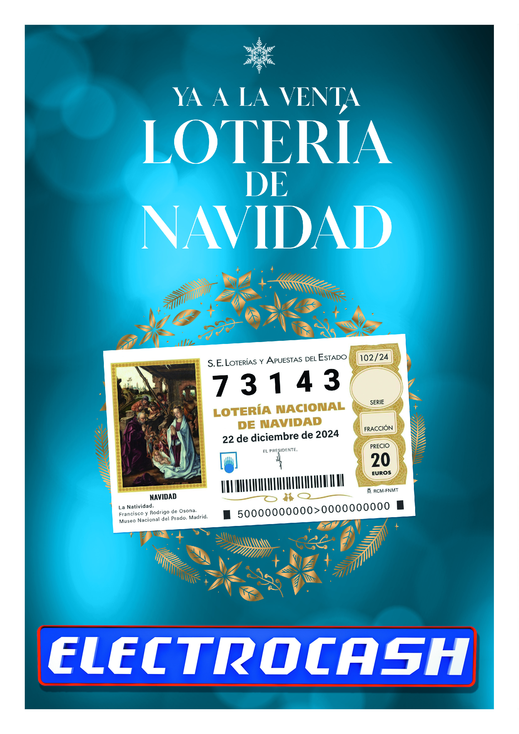Cartel lotería navidad 2024 - Electrocash