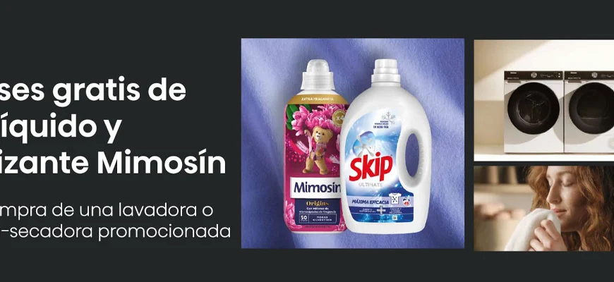 Cabecera web hisense 6 meses gratis de liquido y suavizante mimosin