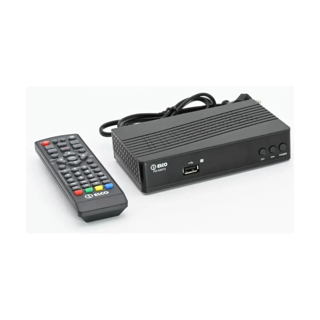 Imagen principal del TDT Elco PD-5302T2 con conectividad SCART y HDMI