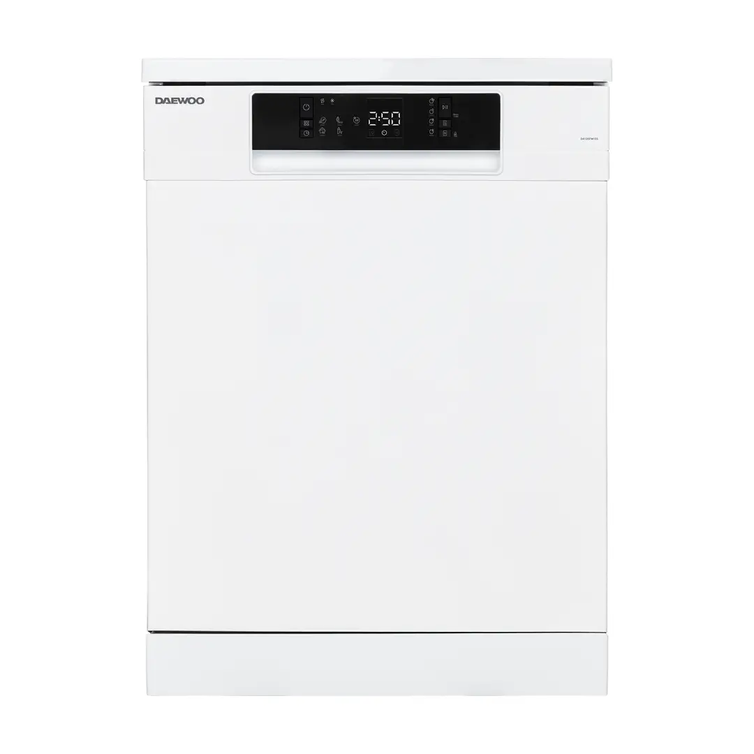 Imagen principal del lavavajillas de 60 cm Daewoo DA1-D5FI1ES en acero inoxidable, con capacidad para 12 cubiertos y 5 programas de lavado