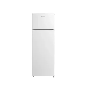 Imagen principal del frigorífico Johnson JRD-160E en color blanco, con diseño de 2 puertas y medidas de 159x55 cm