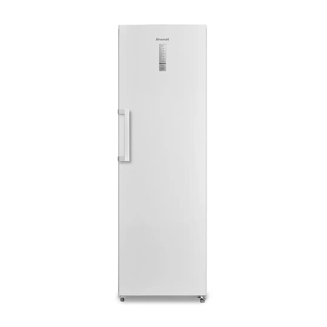 Imagen principal del frigorífico 1 puerta Brandt BFL-8631EW en color blanco, con una altura de 185 cm y un ancho de 60 cm