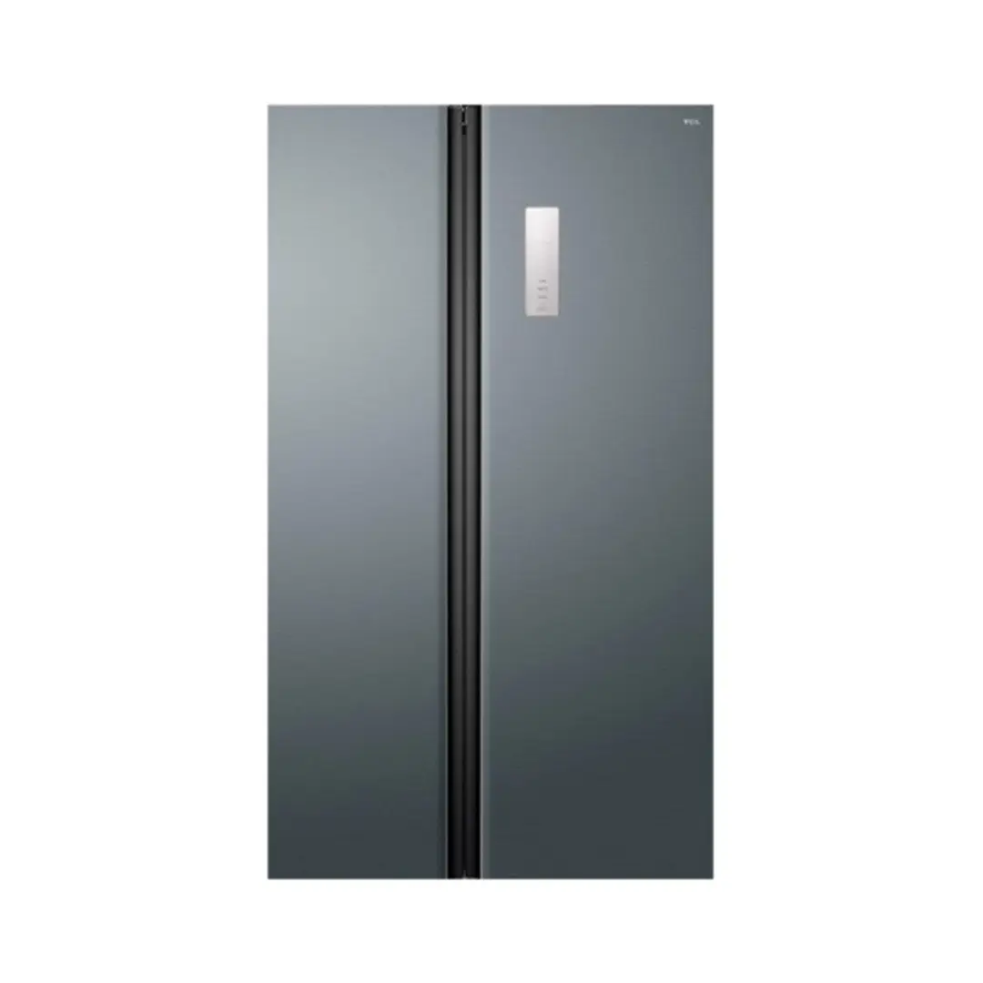 Imagen principal del frigorífico americano TCL RP-505SEX1 con eficiencia energética E y dimensiones de 177x90 cm en acero inoxidable