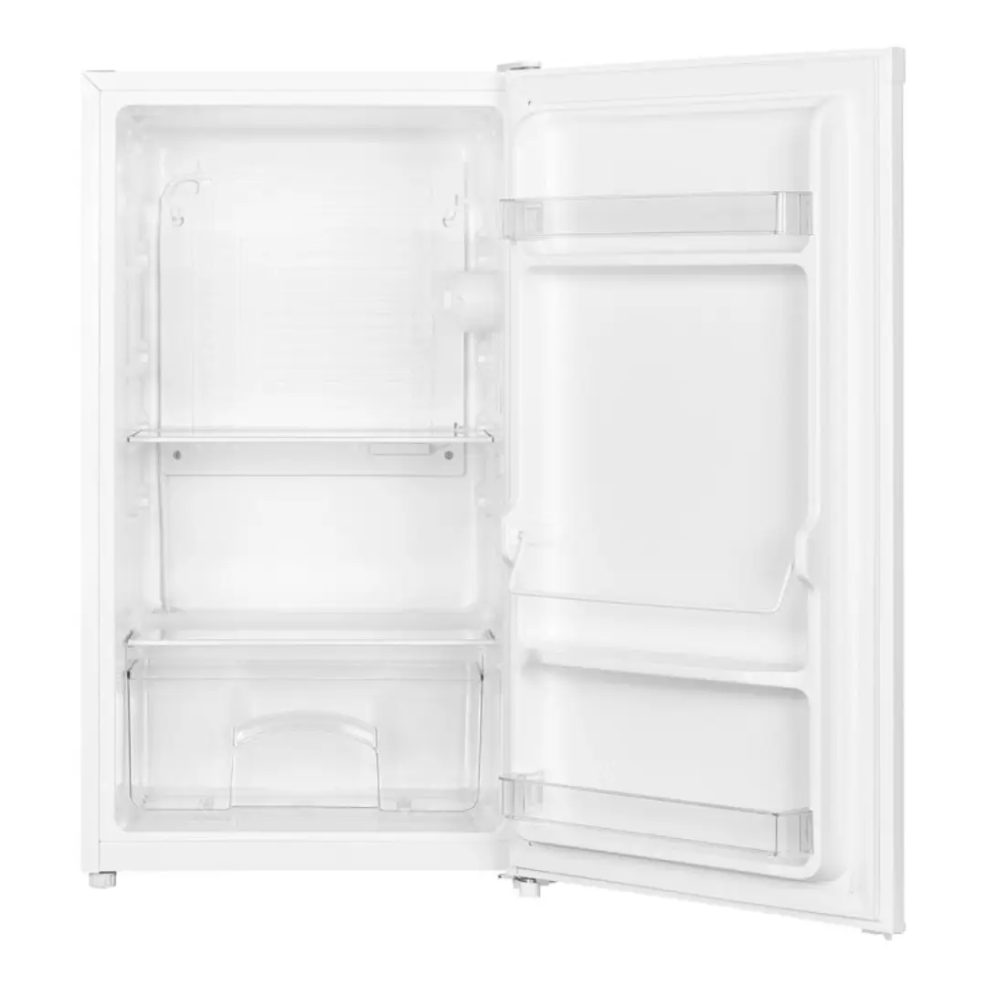 Vista del interior del frigorífico SVAN SR-84501E, mostrando sus compartimentos y estantes