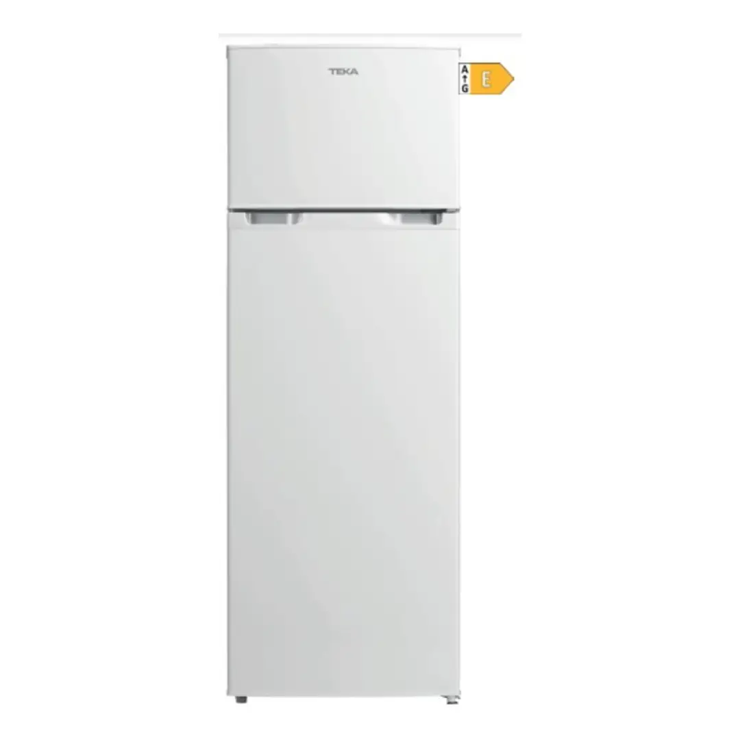 Imagen principal del frigorífico de 2 puertas Teka RTF-3210 en color blanco, con una eficiencia energética E, altura de 160 cm y ancho de 55 cm