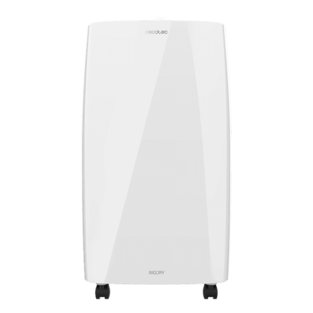 Vista frontal del deshumidificador Cecotec Big Dry 4000, mostrando su diseño compacto y funcional, perfecto para su uso en ambientes de hasta 45 m². Ideal para mantener la humedad bajo control - Electrocash
