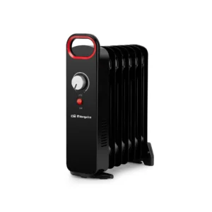 Radiador de aceite mini Orbegozo RO-130 de 1000W, en color negro, diseño compacto ideal para calentar pequeños espacios - Electrocash
