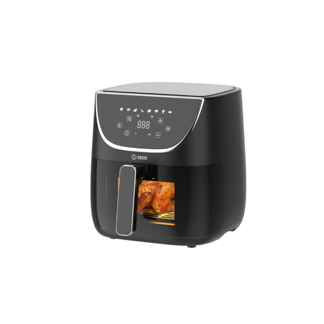 Freidora dietética Elco PF-5710W, con capacidad de 5,7 litros y potencia de 1700W, ideal para cocinar de manera más saludable sin aceite - Electrocash
