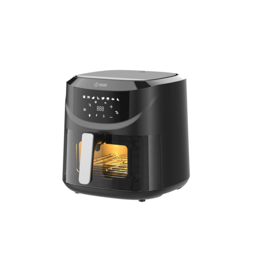 Freidora dietética Elco PF-7805W con capacidad de 7,6 litros y potencia de 2000W, diseñada para una cocción más saludable sin aceite - Electrocash