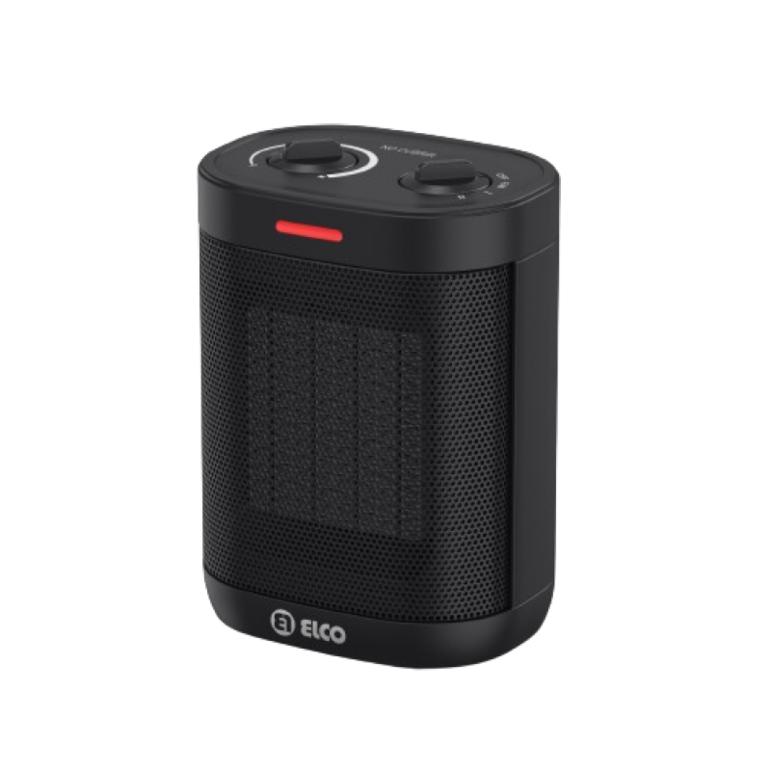 Calefactor cerámico Elco PDC-3444C de 1500W, vista principal destacando su diseño compacto y moderno para calefacción eficiente en espacios pequeños