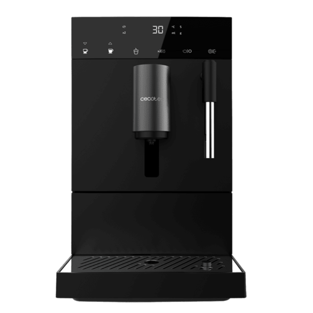 Imagen de la cafetera automática Cecotec Compact Steam 01459, mostrando su diseño y características, ideal para preparar café de calidad profesional