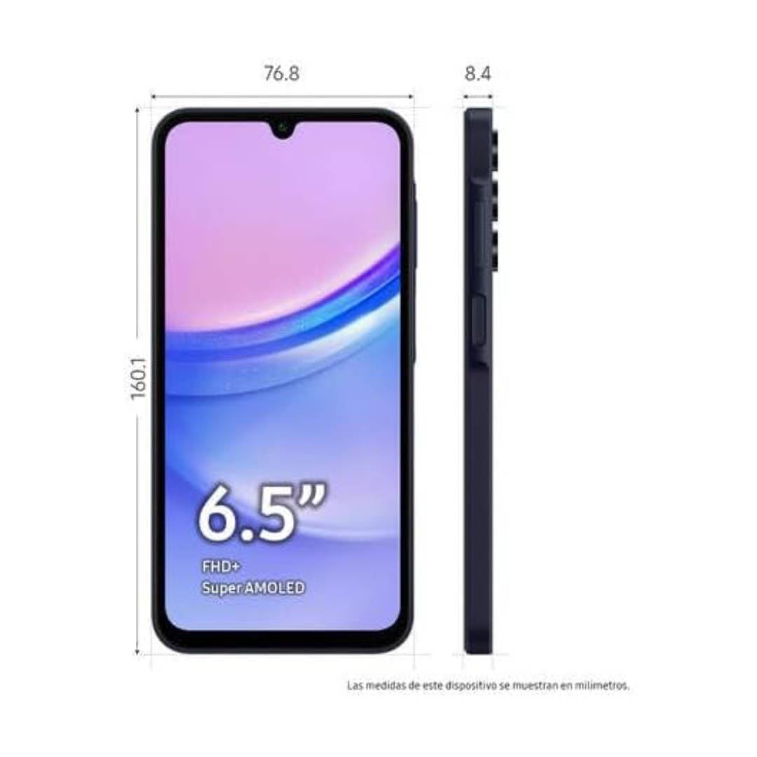 Dimensiones del Smartphone 6.5" A15 4g Samsung 4/128gb Black Blue - Electrocash
