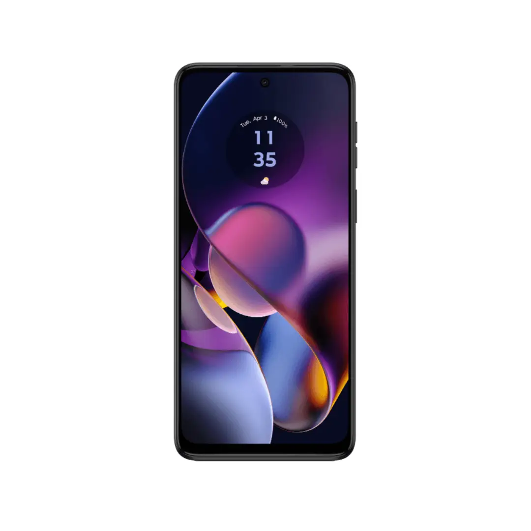 Vista principal del smartphone 6,5" G-54 Motorola 50MP en color Medianoche, con 12GB de RAM y 256GB de almacenamiento, 5G - Electrocash