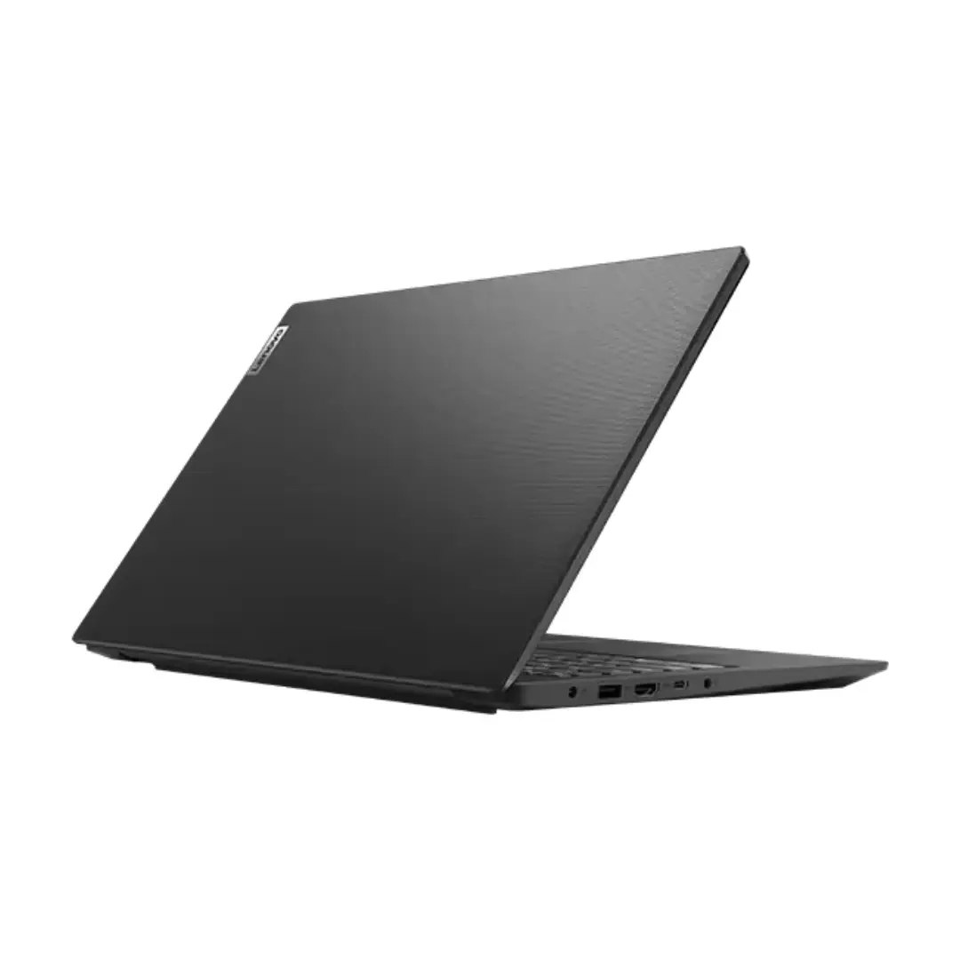 Vista lateral del portátil Lenovo V15 R3-7320U, mostrando su diseño delgado y elegante con pantalla de 15,6" - Electrocash