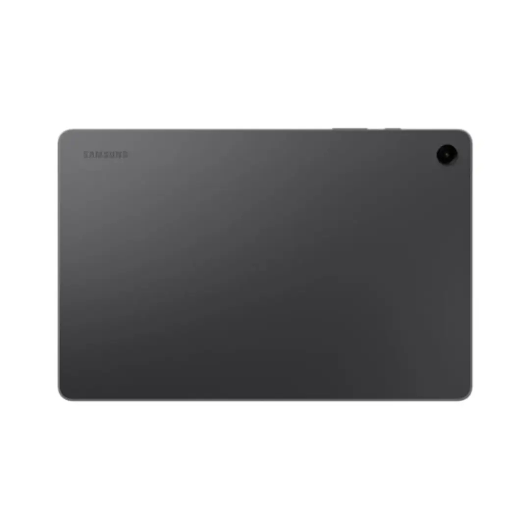Vista trasera de la Tablet Samsung Galaxy Tab A9+ en color gris mostrando su diseño elegante y cámara trasera - Electrocash