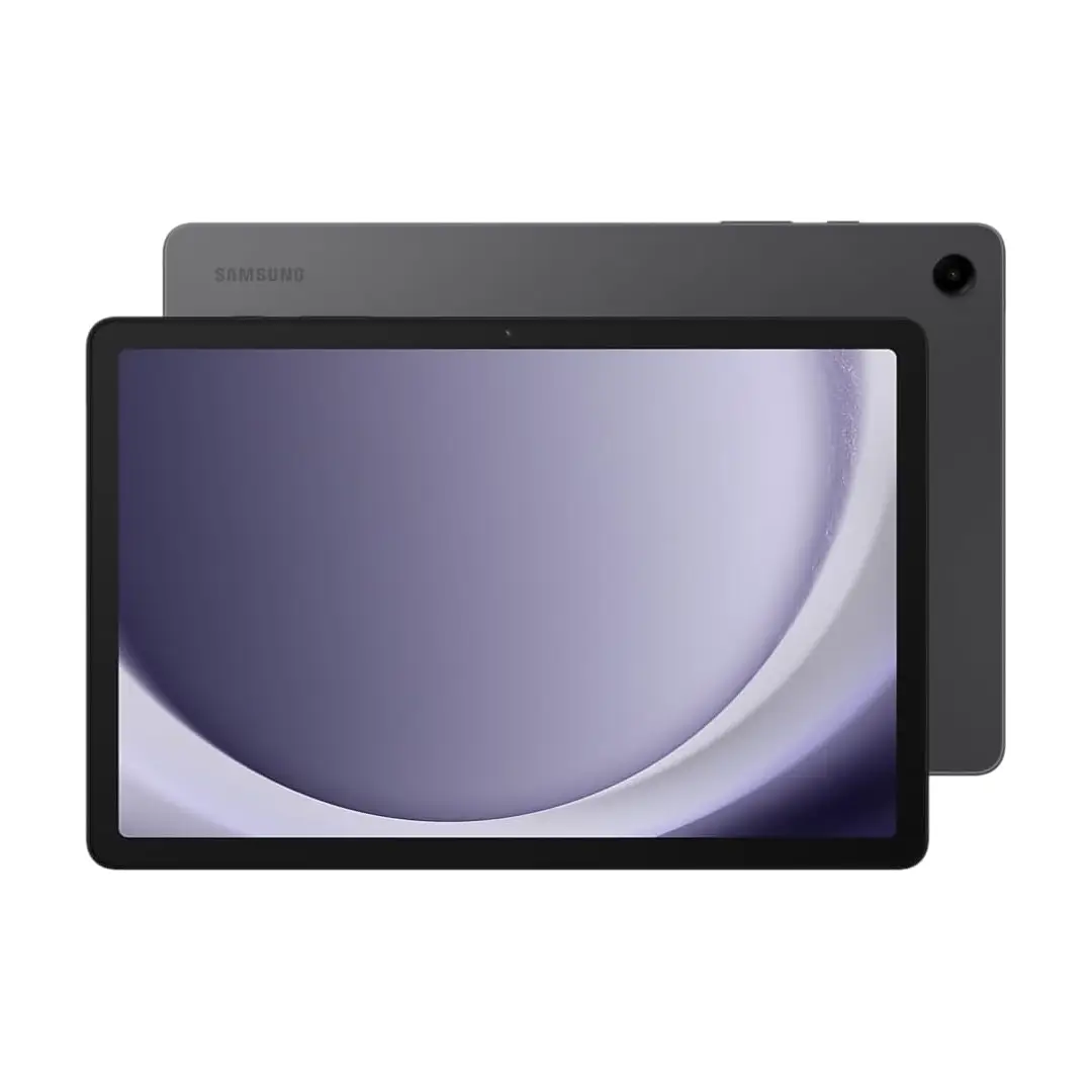 Vista principal de la Tablet Samsung Galaxy Tab A9+ de 11 pulgadas en color gris, con 8GB de RAM, 128GB de almacenamiento y cámara de 8MP - Electrocash