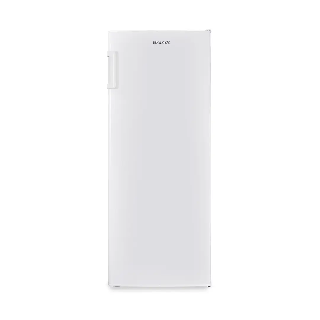 Congelador vertical Brandt BFU-4251EW en blanco con 5 cajones y dimensiones de 144x55 cm, ideal para almacenamiento eficiente - Electrocash